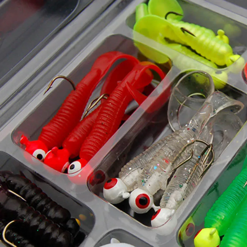 21 piece Mini Soft Fishing Lure Set 2
