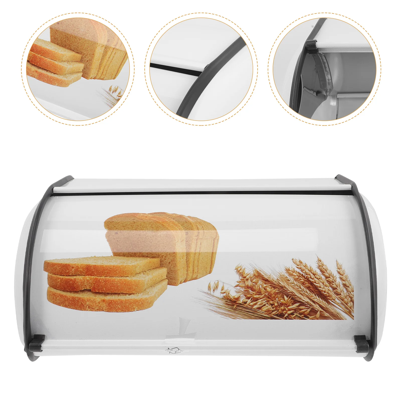 

Bakery Boxes Printed Bread Household Bin Desktop Printing Kitchen Organizer Storage Holder Containers