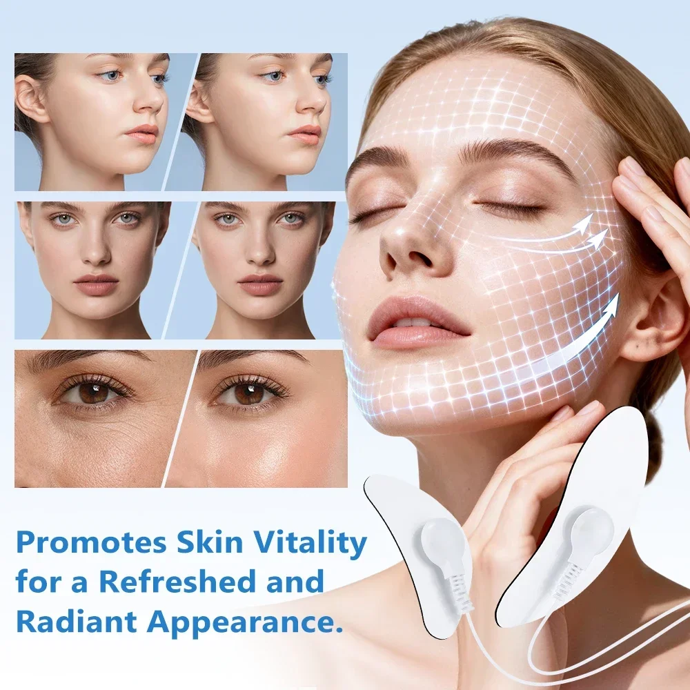 Advanced EMS Facial Massager with Microcurrent Technology & Gel Pads