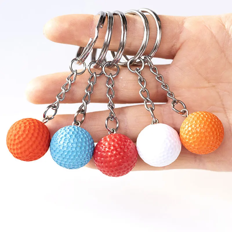 

30Pcs Sports Metal Keychain Car Auto Key Chain Key Ring Wholesale Football Basketball Golf Ball Pendant Keyring