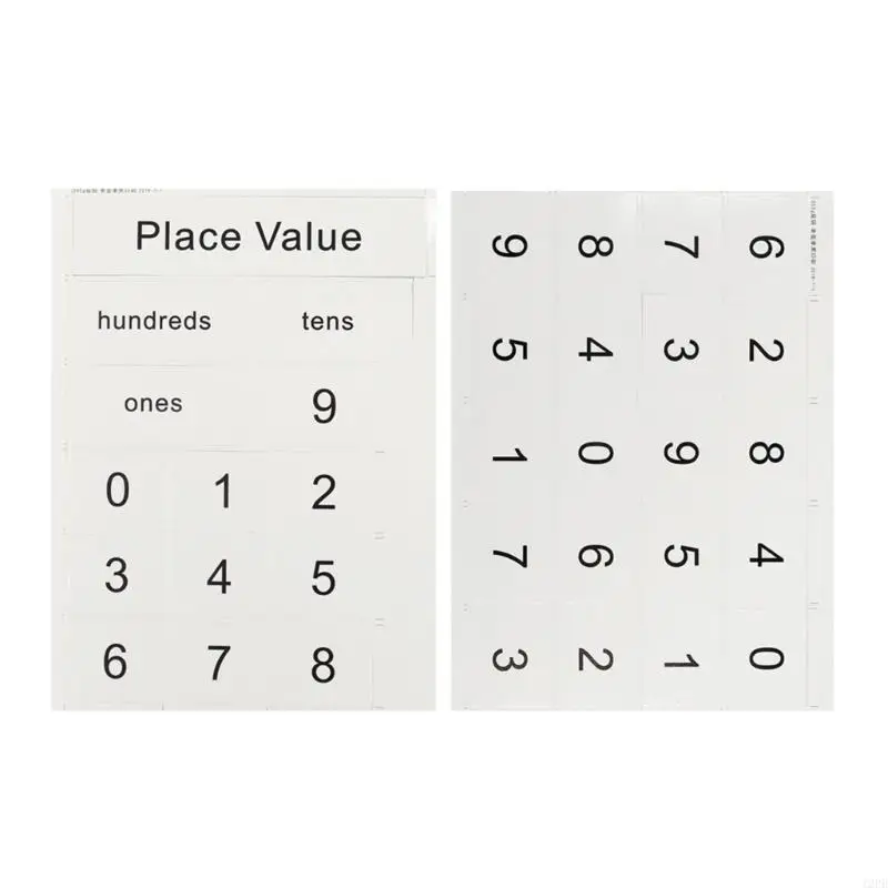 12PB Counting Caddie and Place Value Chart Pocket Counting Pocket Chart with Straws