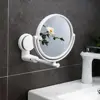 Plastic Self Adhesive Wall Hang Round Vacuum Suction Folding Makeup Supplies Vanity Mirror Shave Mirrors Bath Mirrors 2