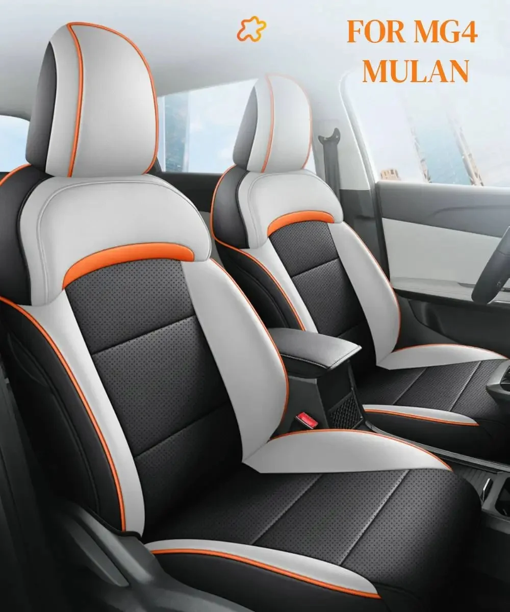 

Car Seat Covers Full Set For MG4 MULAN, Seat Covers Waterproof, Front&Back Car Seat Protector, Automobiles Custom NAPPA Leather