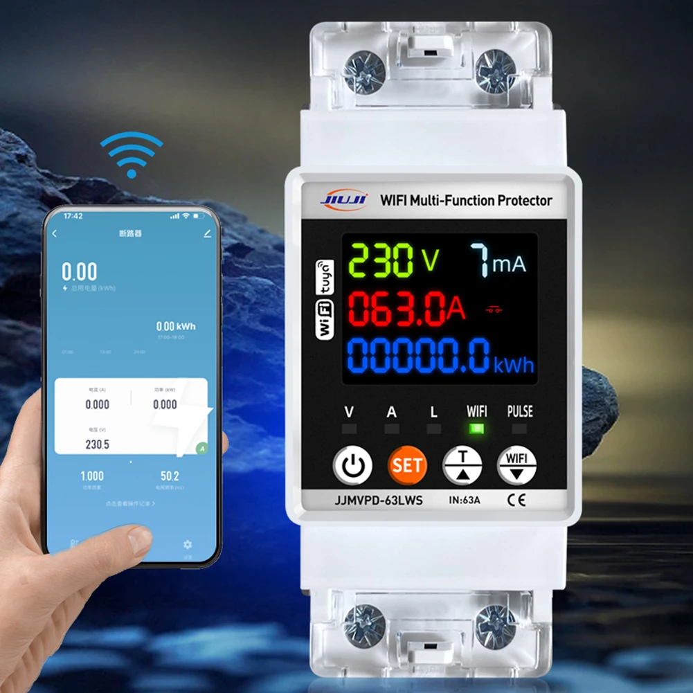 Tuya WiFi Automatic Reclosing Protector Single Phase Circuit Breaker