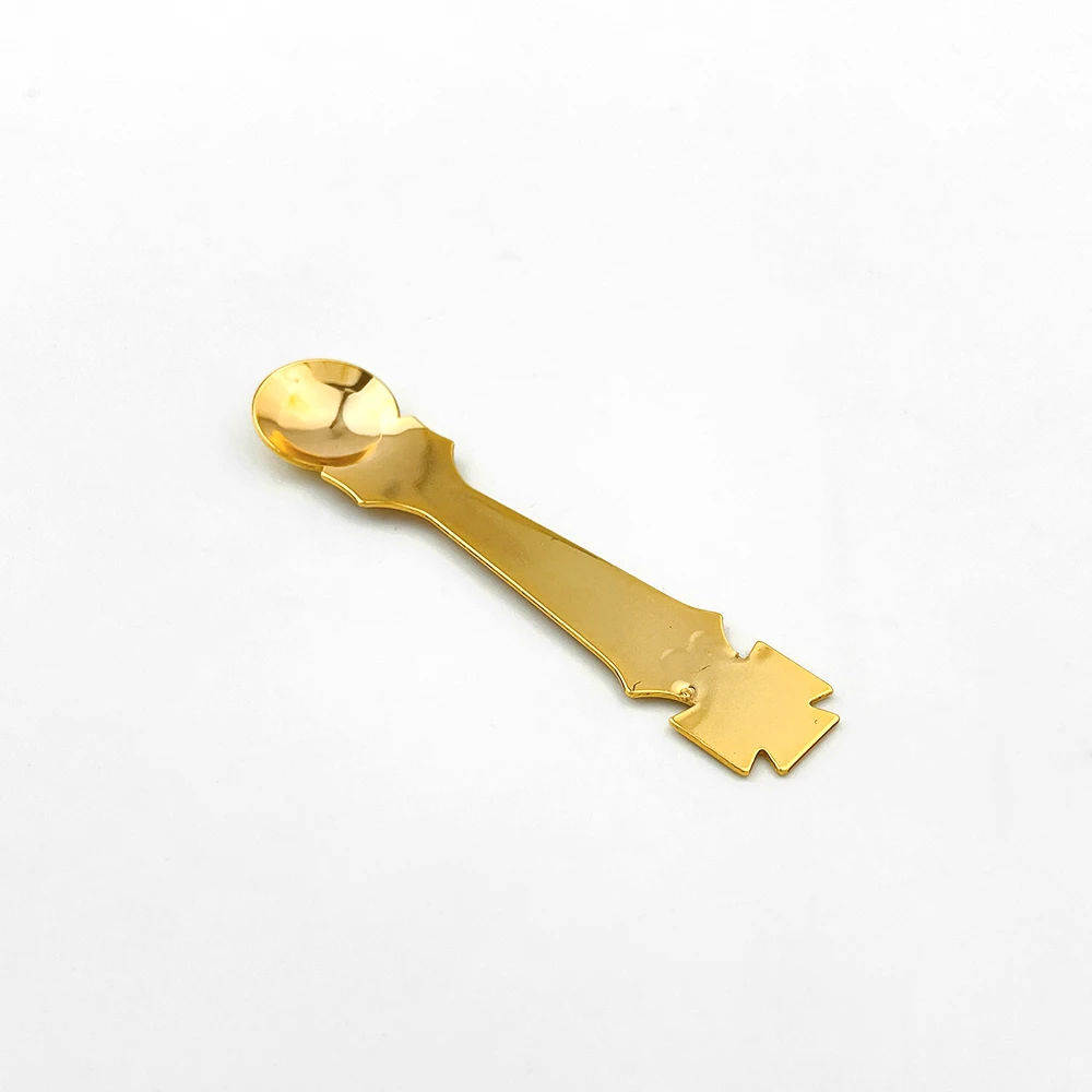 Orthodoxes christliches goldenes Metall-Amalereiöl-Set mit Löffel und Gefäß, religiöses Zeremonienzubehör für die Heimdekoration in der Kirche – Detail 5