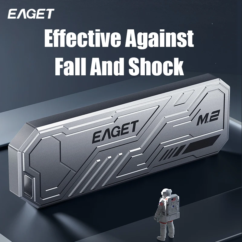 EAGET M.2 PCIE SSD 케이스 NVME 듀얼 프로토콜 M.2 to USB Type C 3.1 SSD 어댑터 NVME PCIE NGFF SATA SSD 디스크 박스 M.2 SSD 케이스