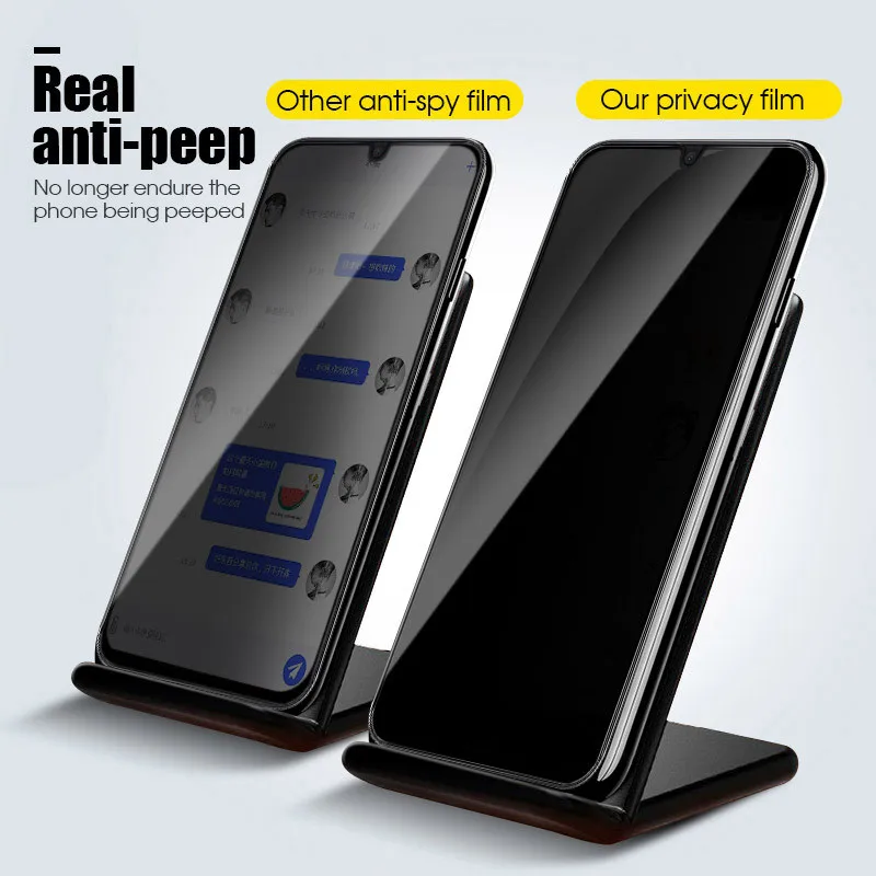 Фото Защитный экран для OPPO A95 A94 A93 A91 A53S A83 A73 A5S A57 A56 A55 A54 A53 A35 A33 A32 A16K A15 A11K, антишпионское стекло №3
