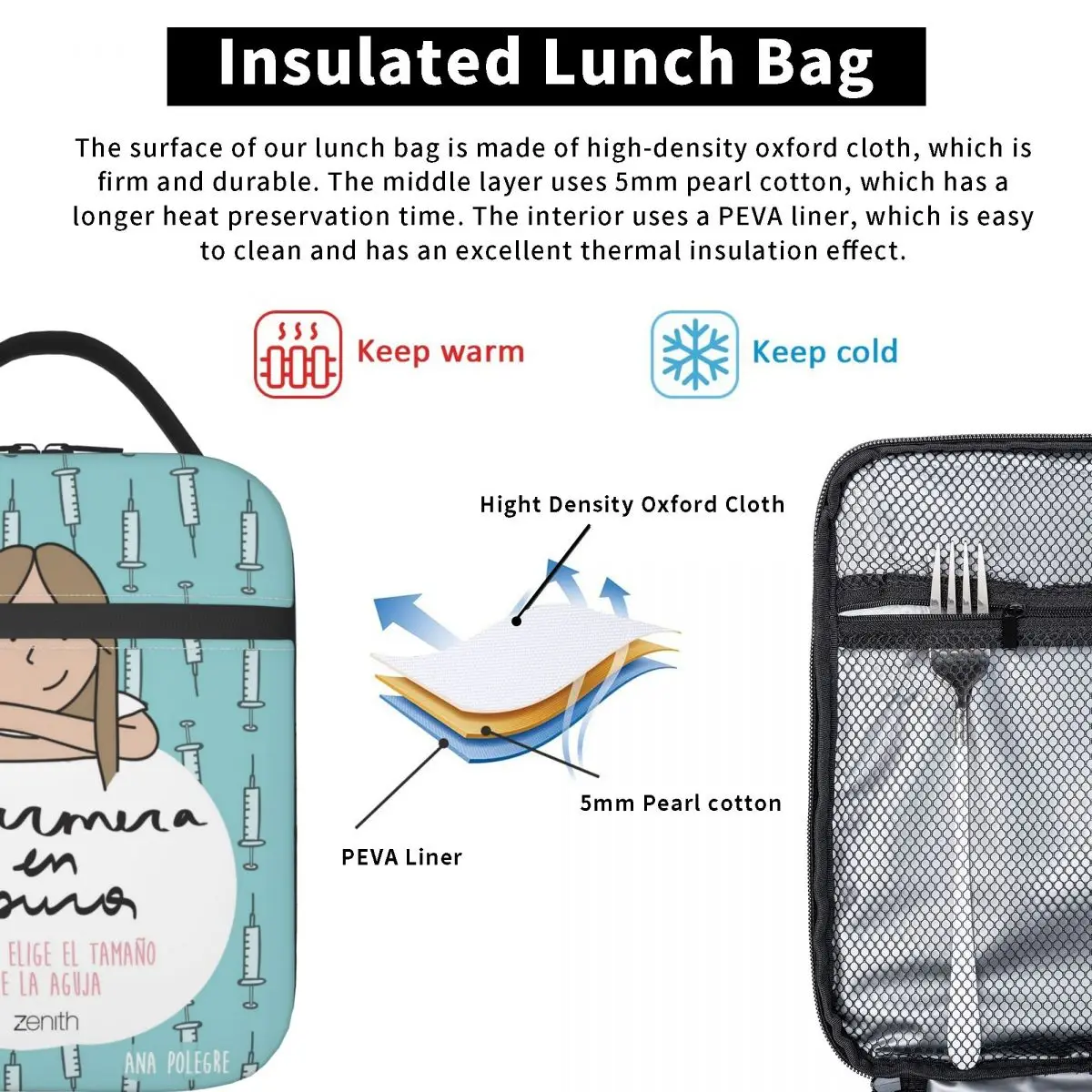 Custom Doctor Nurse Medical Lunch Bag Women Thermal Cooler Insulated Lunch Boxes for Kids School Children lunch bag bento bag cooler bag