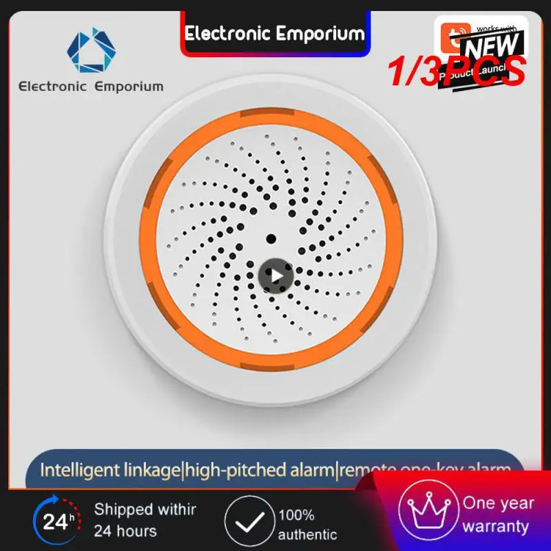 

1/3 шт. умный звук Tuya и электронная сирена со стробоскопическим оповещением, динамик 90 дБ для домашней безопасности