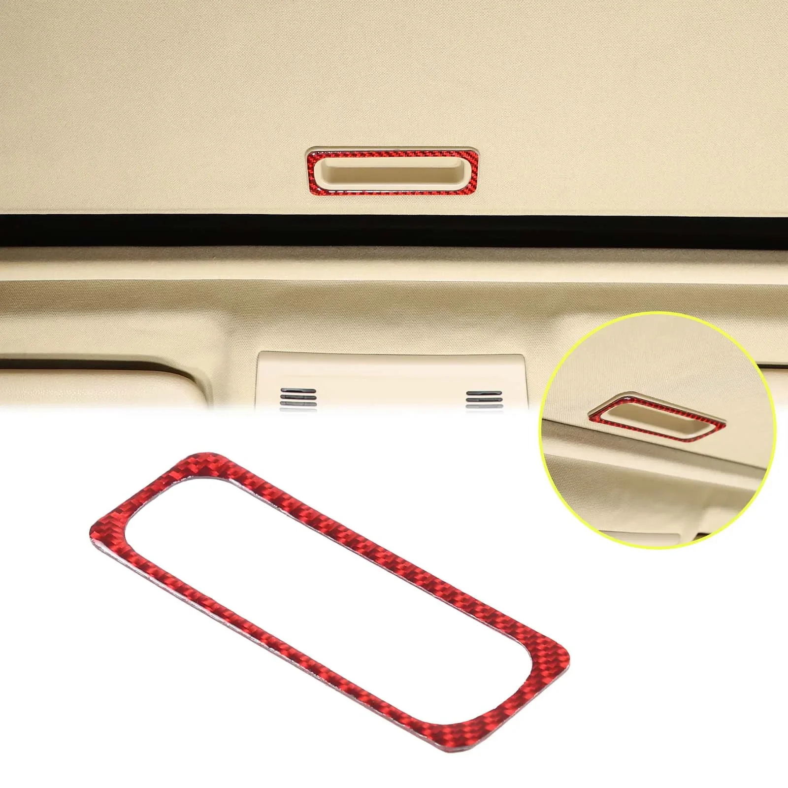 

For BMW 3 Series E90 2005-2012 Car Sunroof Handle Decorative Frame Sticker Soft Carbon Fiber Interior Accessories 1 Pcs
