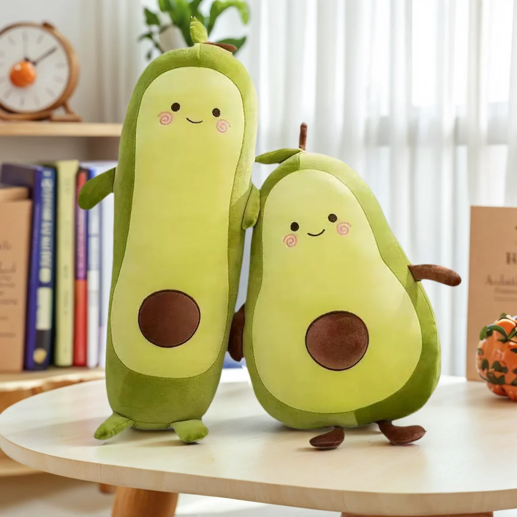 New Lovely Giant Avocado Plush Pillow Stuffed Fruit Green Plushie Doll Big Soft Girl Sleeping Room Decor Cute Birthday Gift