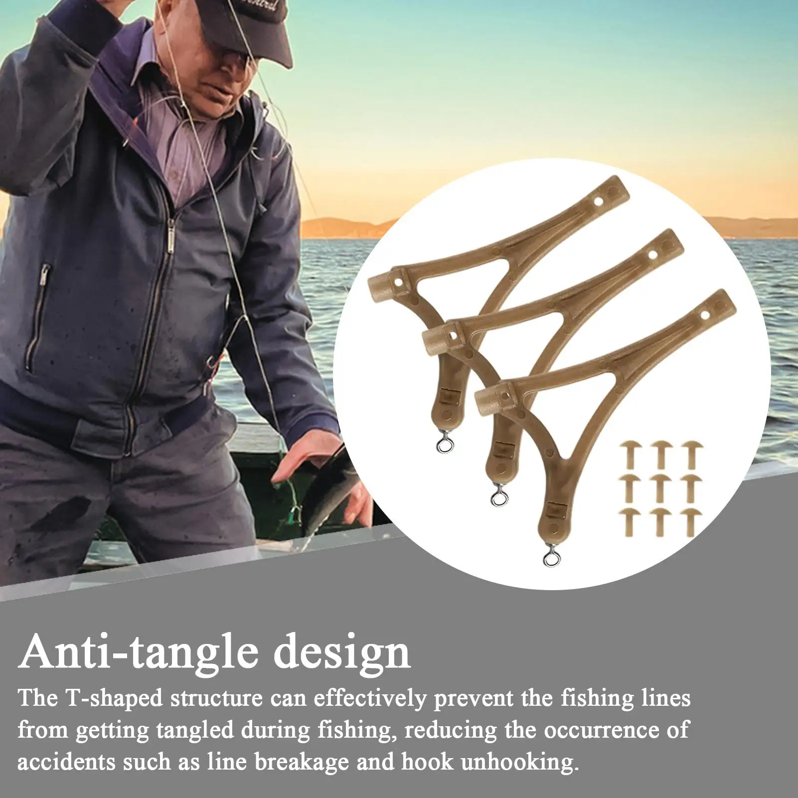 3PCS T Shaped Anti Knot Fishing Connector Fishing Tackle For Method Feeder Cage Carp Rigs Side Bends Swivel Fish Accessories