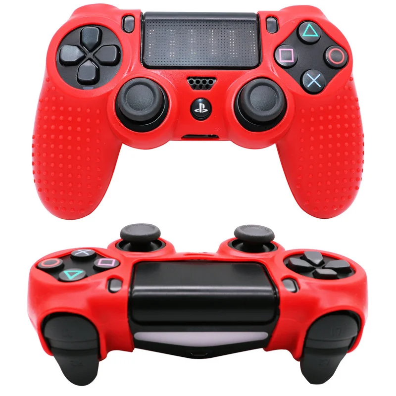 미끄럼 방지 소프트 실리콘 케이스, PS4 슬림 프로 컨트롤러 스킨 게임 패드 조이스틱 커버 케이스 액세서리