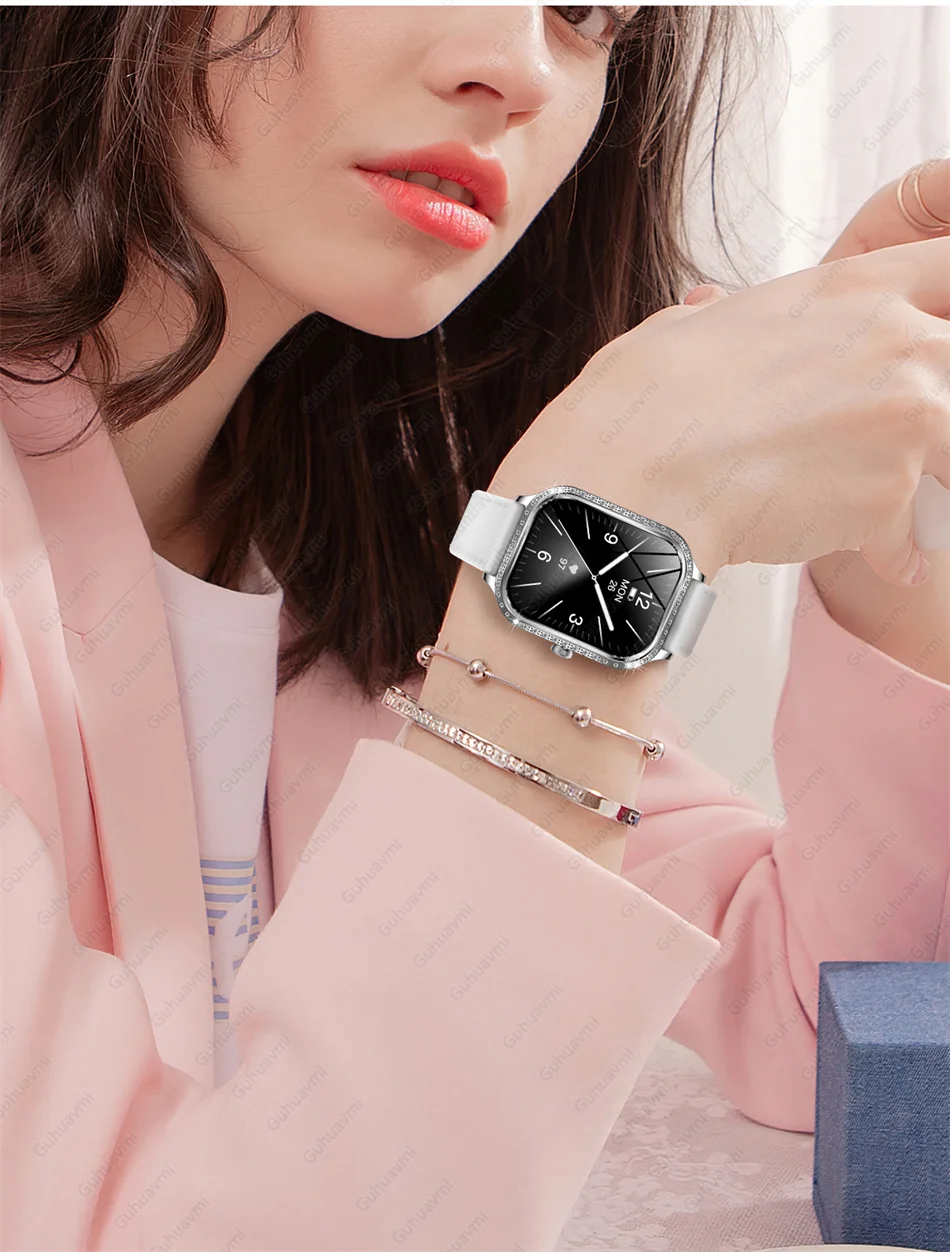 Neue Frauen SmartWatch Gebogene Bildschirm Männer Uhren Bluetooth Anruf Sport Frauen Körperliche Gesundheit IP68 Dame Smart Uhr Für Android iOS – Detail 22