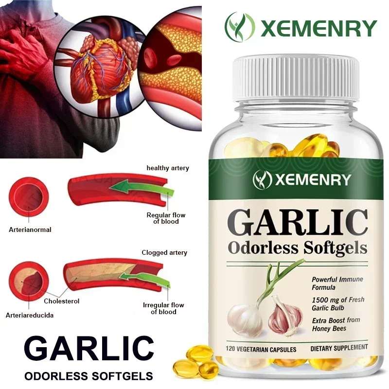 

Garlic Unflavored Softgels - Promote Healthy Cholesterol Levels and Support The Immune System