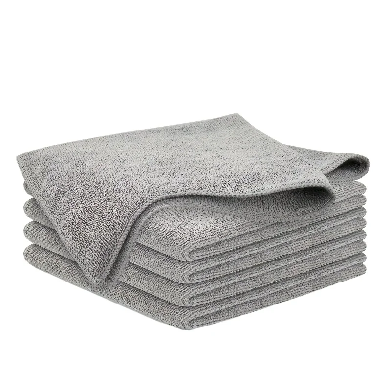 1/5/10-Pack Ultra-Fine Fiber Kitchen Towels - Light Gray Absorbent Cleaning Cloths, Streak-Free &Lint-Free for Dishes & Surfaces