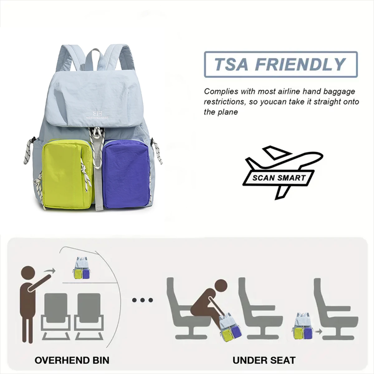 Backpack Outdoor Mountaineering and Mountaineering Women's Travel Ultra-Light Portable Summer Ultra-Thin Hiking School Bag