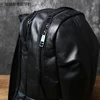 NZPJ Leather Men's Backpack Natural Cowhide Large Capacity Travel Bag Outdoor Schoolbag Business Computer Bag For 15 Inch Laptop 5