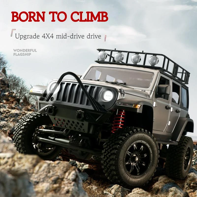 Remote Control Rock Crawler Car 4WD LED Light Truck