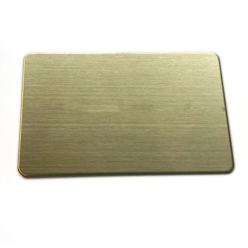 86x54mm Thick 0.5mm 304 Stainless Steel Blank Metal Business Card Gold Silver Rose Gold Black Brushed Finishing DIY Blank Cards stainless steel cards