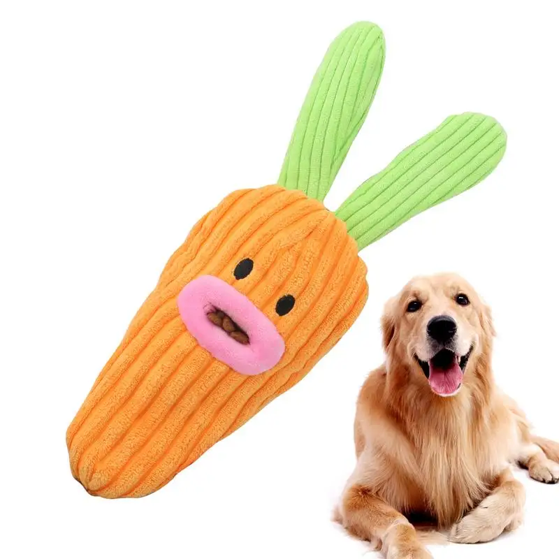 CarrotDogToyTreatDispenserFoodDispensingDogToySoftFunny