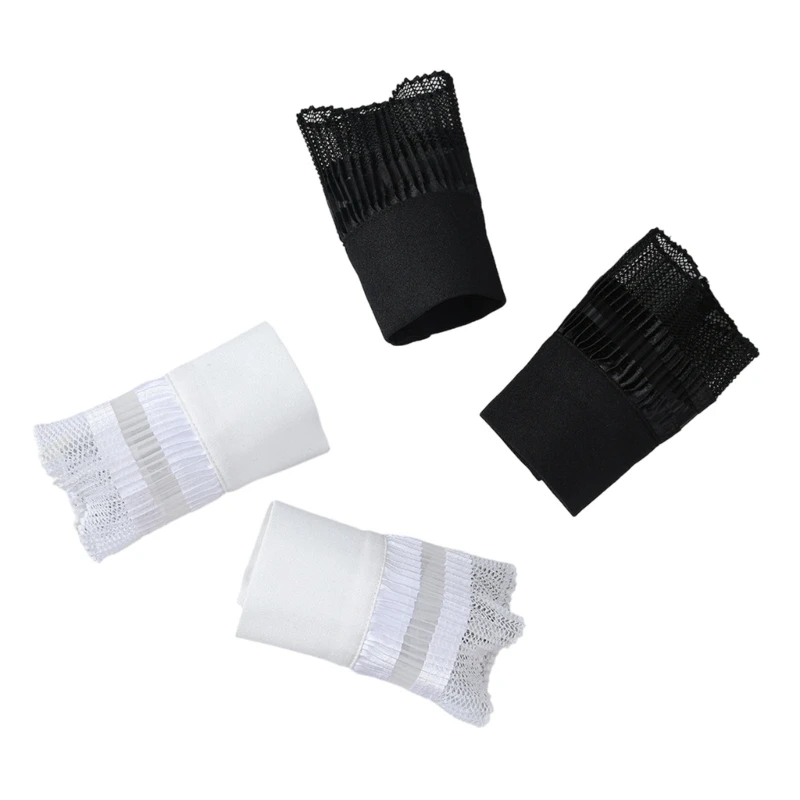 

Removable Adjustable Fake Sleeves Woman Pleated Cuffs for Sweater Decorative Dropship