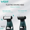 VGR Pubic Hair Trimmer Shaver for Men Body Groomer for Groin & Balls Replaceable Blade Electric Razor IPX5 Waterproof Epilator 3