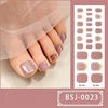 Toe Gel Nail Sticker Hardens For UV Lamp Curing Gel Stickers Waterproof Korean Full Cover Waterproof Polish Wraps Foot Strips 1