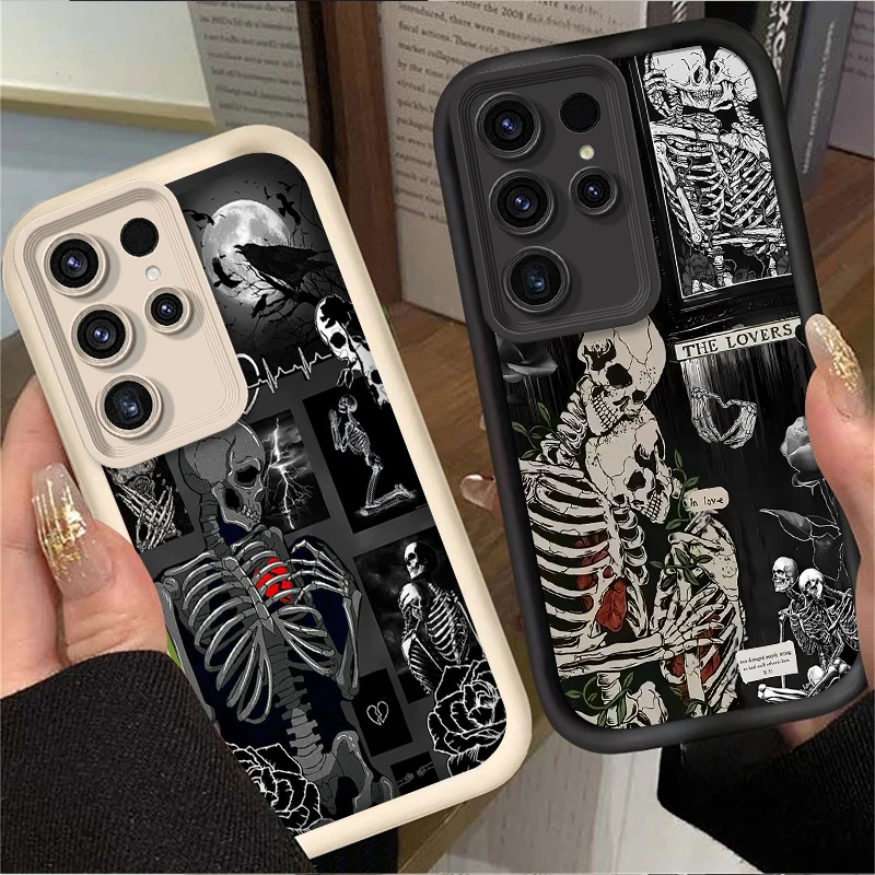 Stylish Artistic Heart Skull Phone Case - Unique Design Protective Cover
