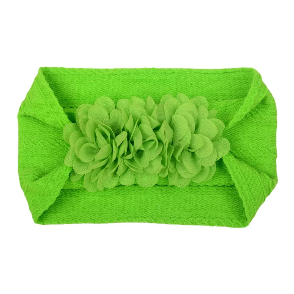 

Детские аксессуары для волос эластичная жаккардовая нейлоновая Женская Шифоновая комбинация цветов милая детская широкая боковая повязка на голову