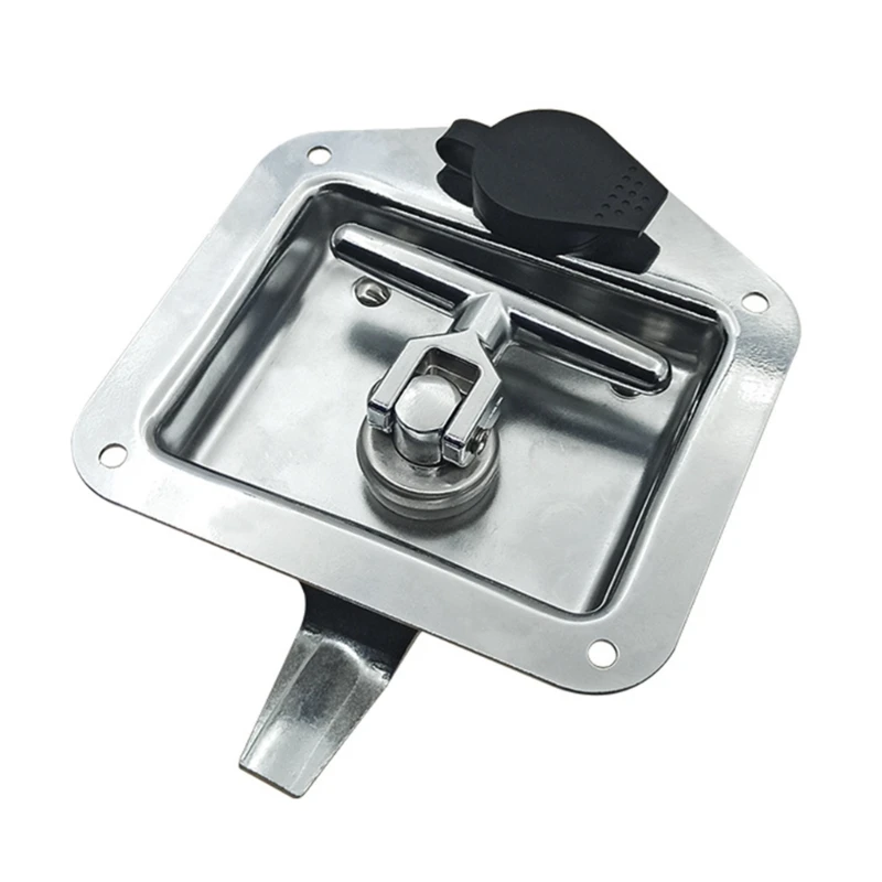 Trailer Door Lock Buckle for LATCH T-Handle Large Lock Stainless Keys for Camper RV Truck Toolbox Easy Installation