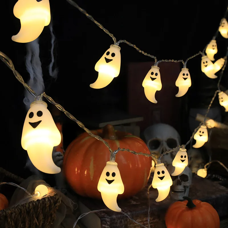 

2023 NEW 1.5m 10Led Light String Pumpkin Skull Eye Balls Ghost Festival Party Lantern Trick Or Treat Happy Day Decor