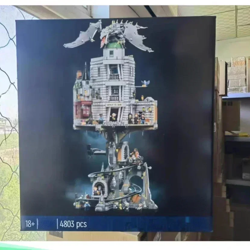 Строительные блоки в наличии 76417 Bank Gringotts, блоки, железный живот, дракон, замки, модель, строительные блоки, игрушки, подарки на день рождения и Рождество