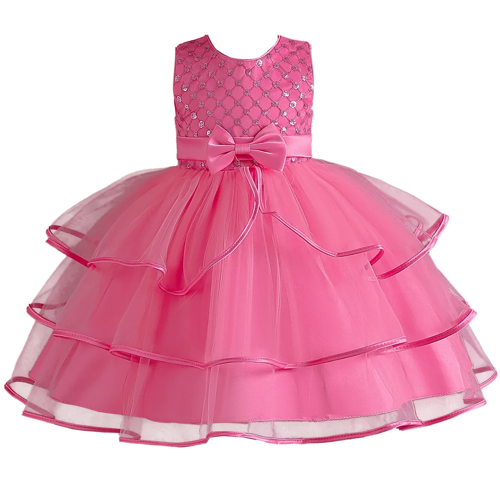 BabyGirlsLaceFlowerTutuDressBrithdayWeddingPartyDressesToddlerKidsPrincessChristmas