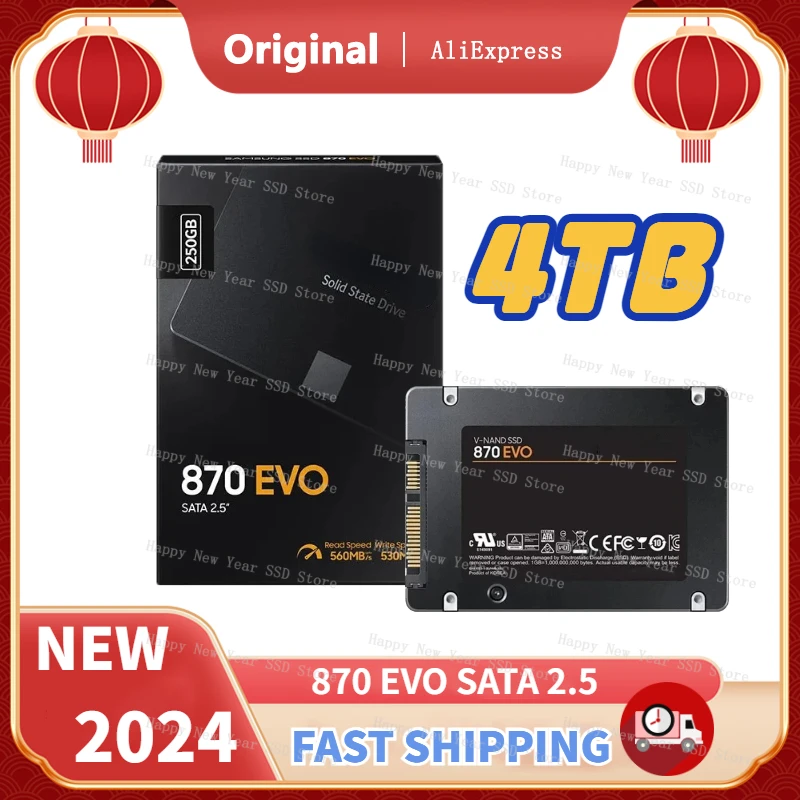 

Original SSD 870 EVO SATA 2.5 SSD Hard Drive HDD 8TB SSD 1TB Internal Solid State Drive 2TB 4TB Hard Disk Max 560Mbs HDD For PC