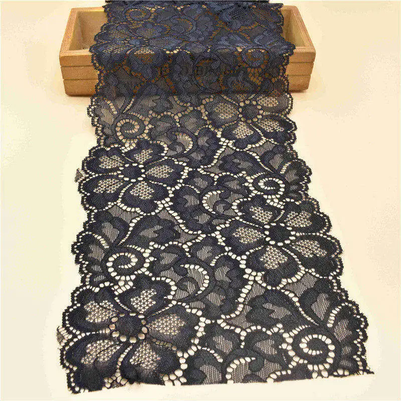 1Yard Stretch elastic lace ribbon 18cm width cotton lace Trim embroidered nigerian african fabric sewing,lace ribbon,lace sewing accessories,lace sewing supplies