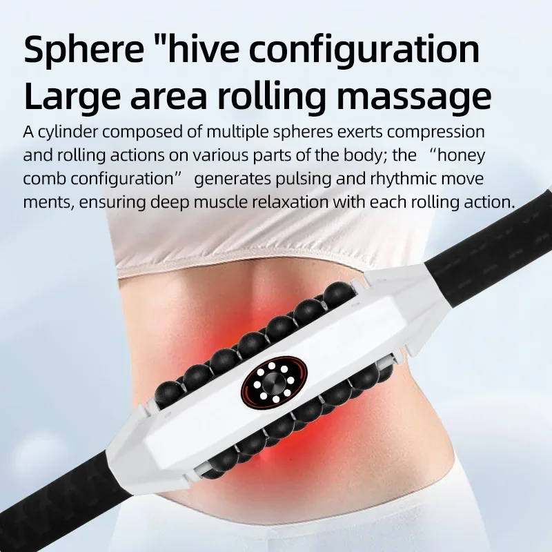 Handheld Rechargeable Vibration Inner Ball Roller Machine Fascia Slimming Machine Meridians Dredge Device Cervical Neck Massager