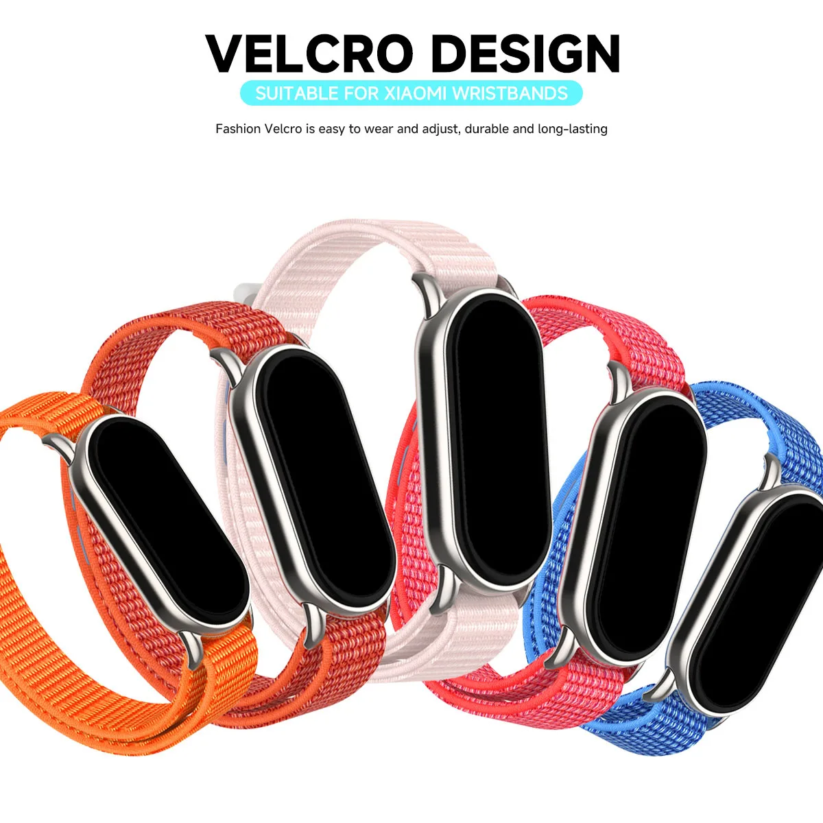 حزام نايلون قابل للتنفس لـ Xiaomi Mi Band 9 8 معصم...