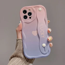 Elegant Cream Wrist Strap Phone Holder Case for P40 Pro (HNY05)