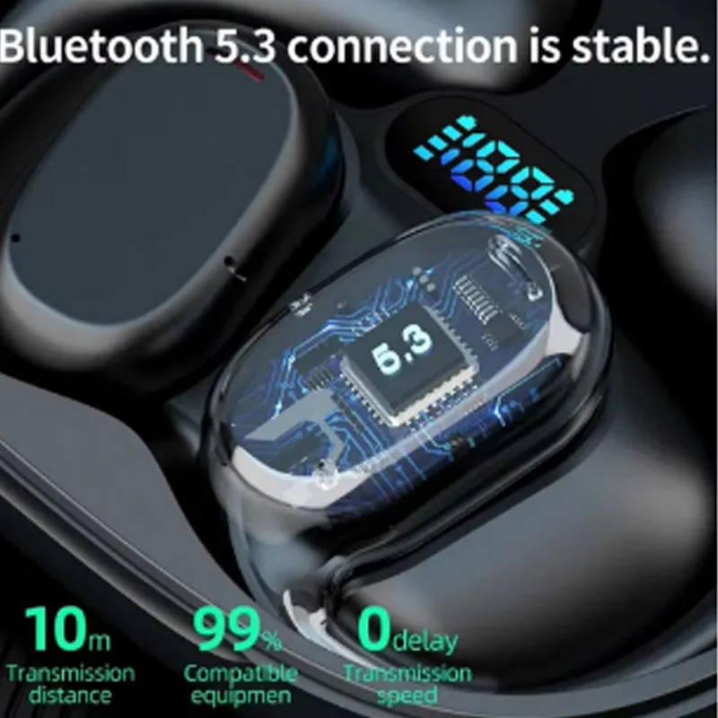 Headphones Touch Control Earbuds LED Display Headset For Hisense Infini Nubia Red Magic 7 Sports Laptop TV Smart Phones Tablets