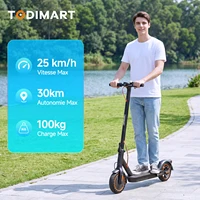Trottinette électrique TODIMART T3, moteur 350 W, batterie 36 V 7,8 Ah, vitesse 25 km/h, autonomie 20-35 km, pneus pleins run-flat 8,5 pouces, pliable Scooter électrique, pour adultes, APP 3
