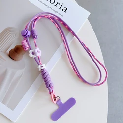 Versatile Crossbody and Neck Lanyard with Vibrant Pendant - Polyester / Nylon (PURPLE)