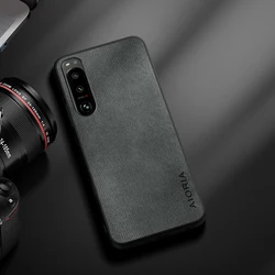 Coque en cuir léger design bois pour Sony Xperia
