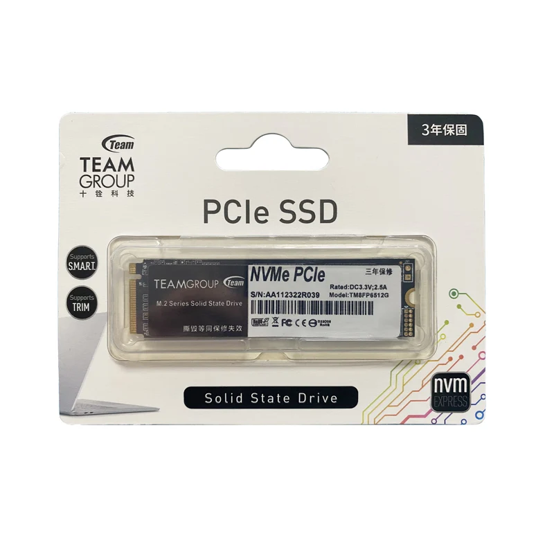 TEAMGROUP  ָ Ʈ ̺ SSD, 3D NAND TLC NVMe 1.3 PCIe Gen3x4 M.2 2280, MP33, 512GB, SLC ĳ
