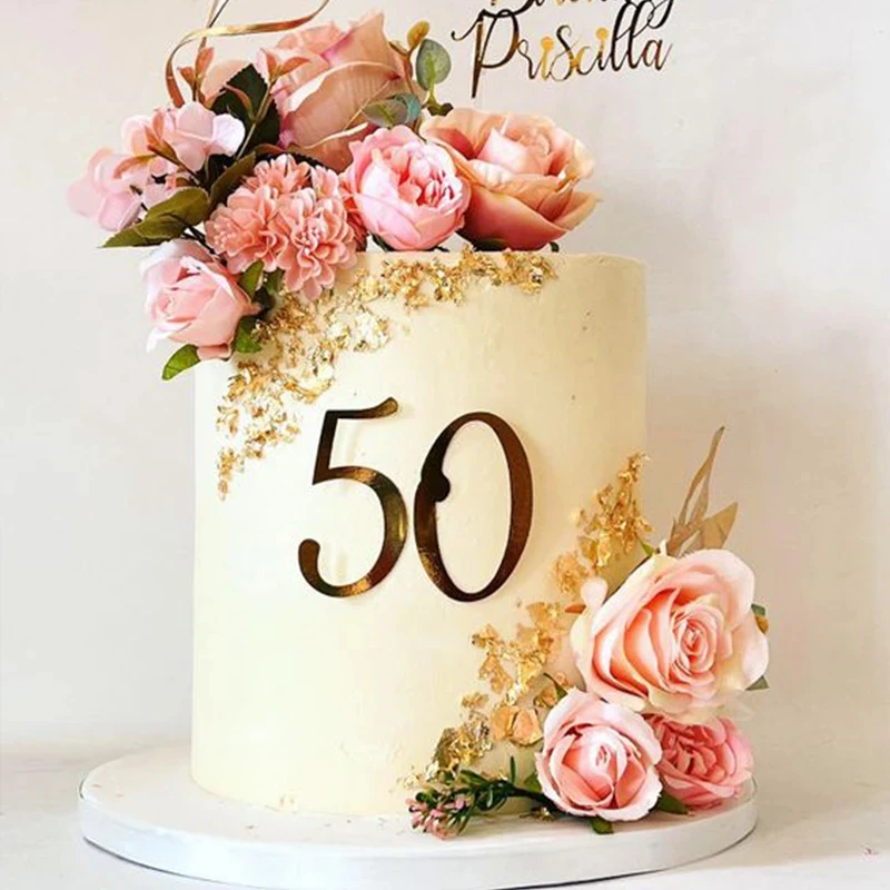 Topper per torta in acrilico con numeri da 0 a 9, decorazione