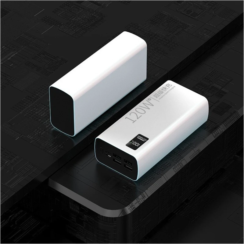 120W Super Fast Charging Power Bank 20000mAh Large Capacity Digital Display Typec Two-way Fast Charging Mobile Power Supply 6