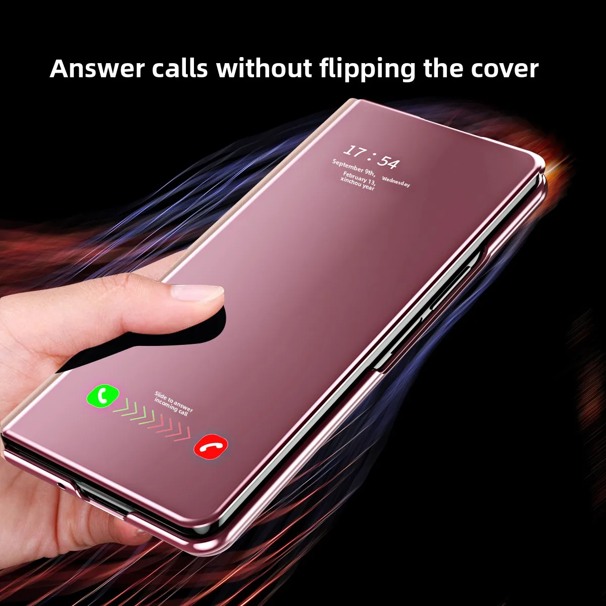 Luxury Leather Anti-Drop Phone Case with Hidden Kickstand and Anti-Fingerprint Coating