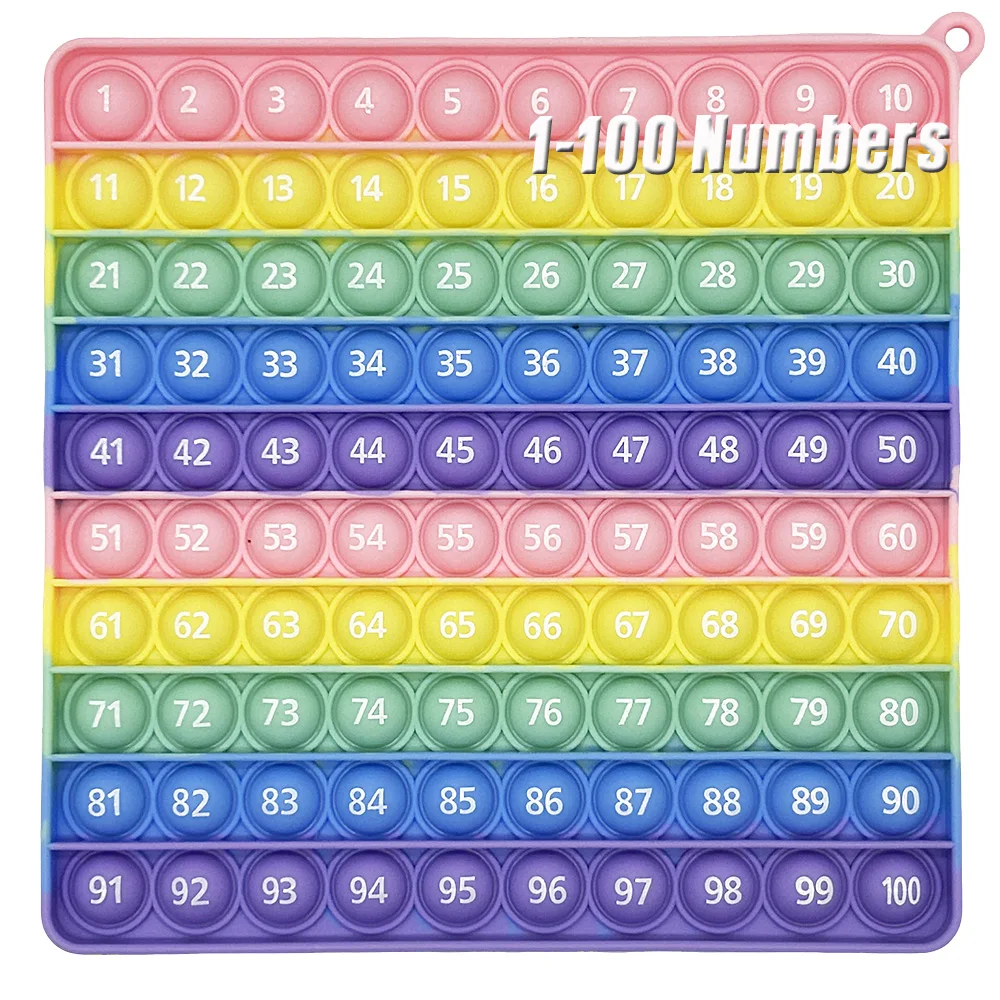 1-100 Numbers Counting Math Games Pop Fidget Toys, Digits Figures Learning Practice Board Games, Christmas Gifts for Kids