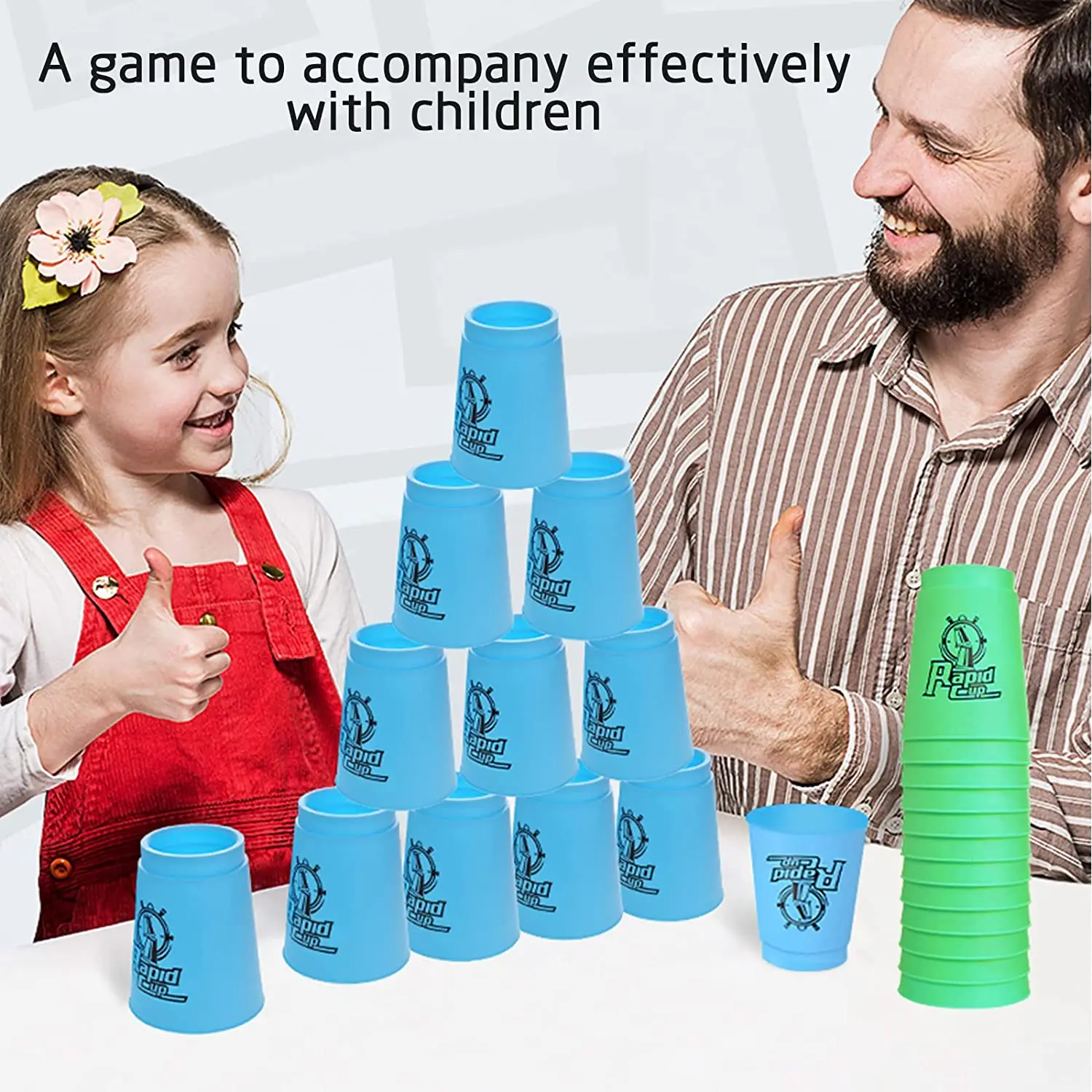 Quick Stack Cups 12 Pack Stacking Cups Children Classic Stack Speed Training Game Toys Festival Gifts for Boys Girls