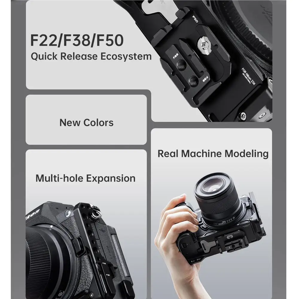 カメラ カスタム クイックリリースカメラf22 f38 f50 カメラケージ ベースプレートV2 canon eos r5/r6/r6 i Ulanzi Video Go F38 イックリリースヘッド付きカメラ三脚 耐久性
